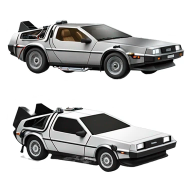 DeLorean back to the future lightspeed sticker