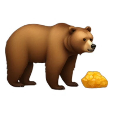 grizzly bear with nugget sticker