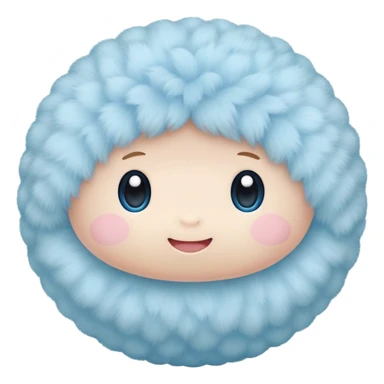 cute pastel blue soft baby ball toy sticker