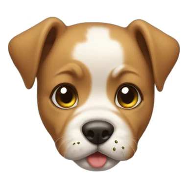 A puppy with snot dripping sticker