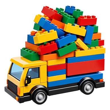 Legos in moving truck sticker