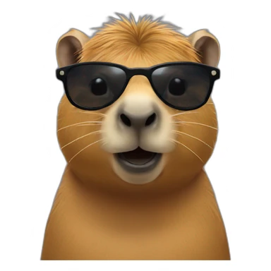 Capybara with sunglasses (thug)  sticker