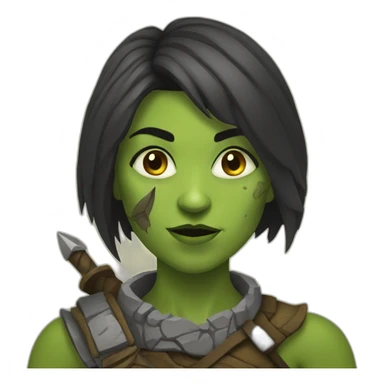 orc warrior woman sticker