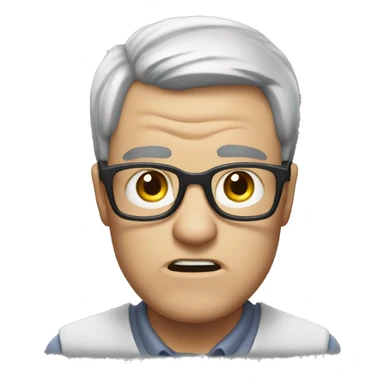 angry nerd emoji sticker