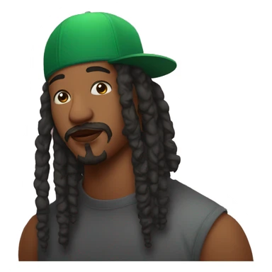 Persona con piercing en los labios con gorra y rastas sticker