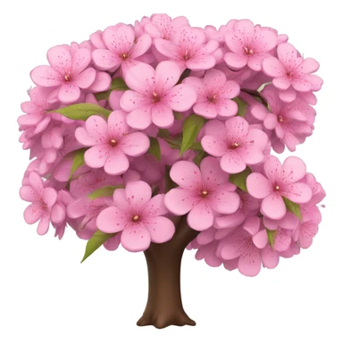 flowering tree with pink flowers sticker