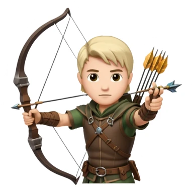 male dnd ranger sticker