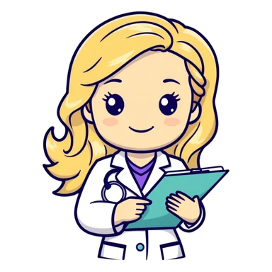 mermaid blonde haired and hazel eyes female doctor  sticker