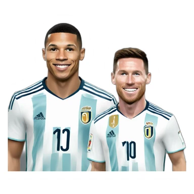 Mbappé avec Ronaldo et Messi sticker