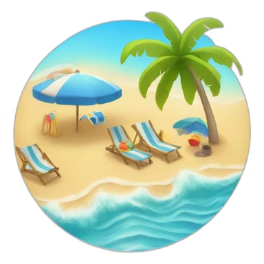 BEACH AND SUMMER sticker
