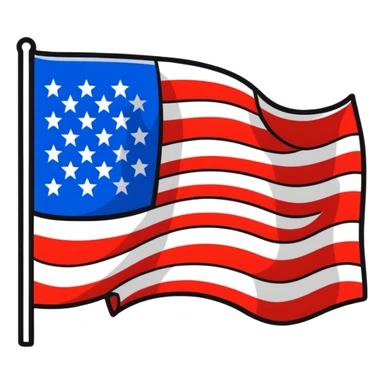 American flag  sticker