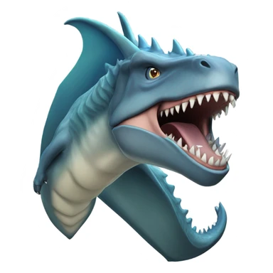 Dragon megalodon horse hybrid sticker