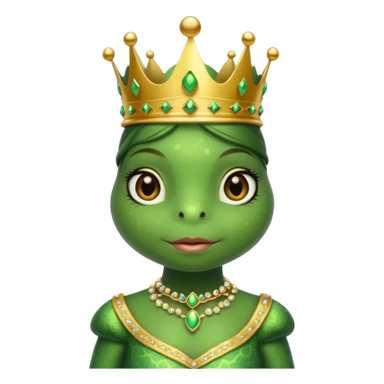 princess frog in royal outfit sticker