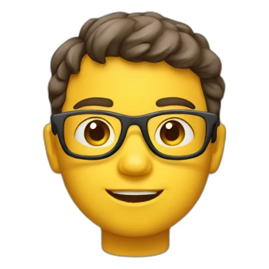 Niño con lentes sticker