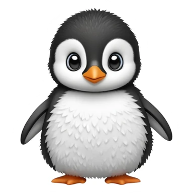 Cute baby penguin with big eyes waddling sticker