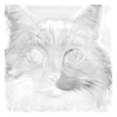 fluffy grey patched tabby colored cat sticker