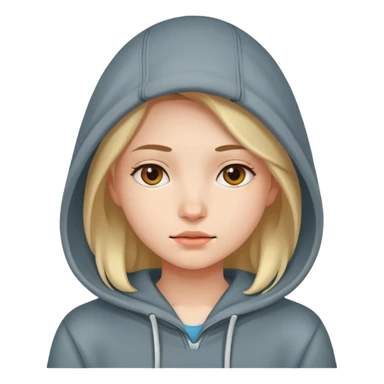 Girl wearing hoodie sticker