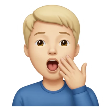 People Yawning with Hand on Mouth sticker