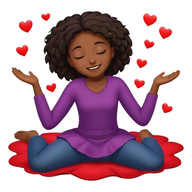 Black girl Falling to the floor in love sticker