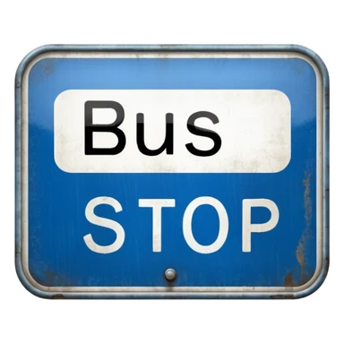 Bus Stop Signboard sticker