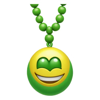 Green and yellow beads necklace  sticker