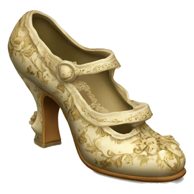 vintage rococo mary jane shoes sticker