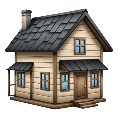 Black-roofed house sticker