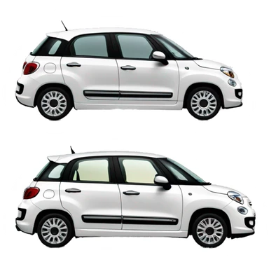 White Fiat 500L 2010 side sticker