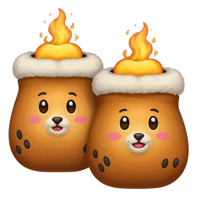 HAND WARMERS, negative : fire. sticker