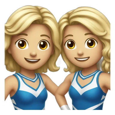 Cheerleading boy and girl sticker