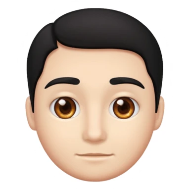 می سیاه و لخت صورت گرد بدون ریش و سبیل چشم قهوه ای sticker