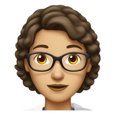 Brunette scientist woman sticker