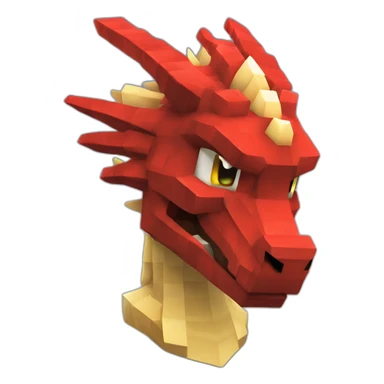 Pixelmon Minecraft Head Skin Red dragon sticker