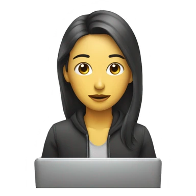 una persona sentada biendo la compu sticker