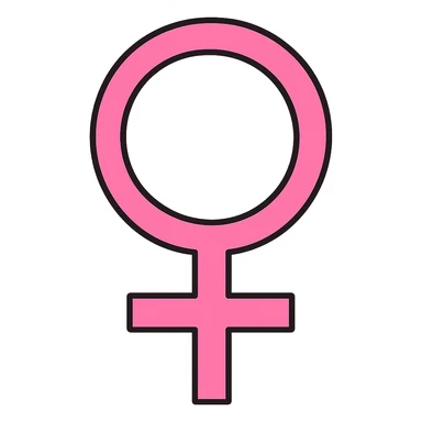 Make the hand drawn pink symbol icon's lines much thicker, keep the pink color, no fill, transparent background. sticker