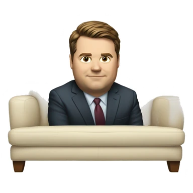 Its JD vance on a couch sticker