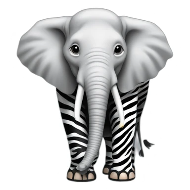 Elephant sneezed and blew the zebras stripes off sticker