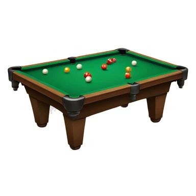 Billard table with balls on top sticker