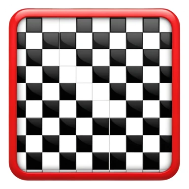 checker board in black white red sticker