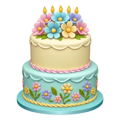 floral cake sticker