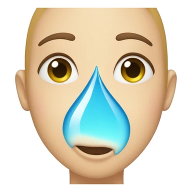 water droplet on face sticker