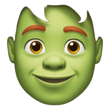 Shrek with red hair sticker