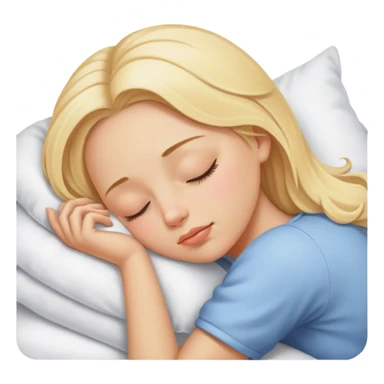 Blonde girl sleeping sticker