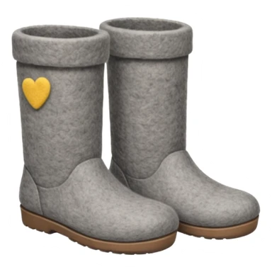 felt boots made entirely of felted wool without soles sticker