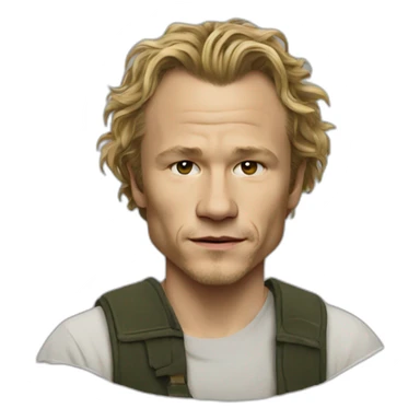 Heath Ledger wearing tee sticker