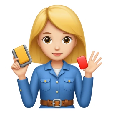 belt in girl hand sticker