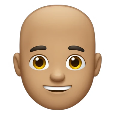 no hair man wirh bear sticker