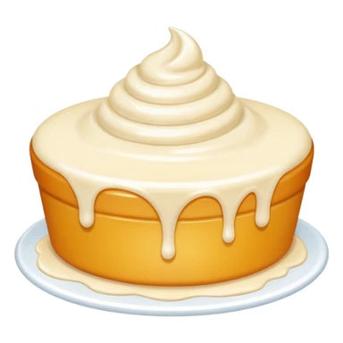 A white cream, soft and thick, glossy and rich, realistic, high detail, simple composition, isolated on white background, centered composition
 sticker