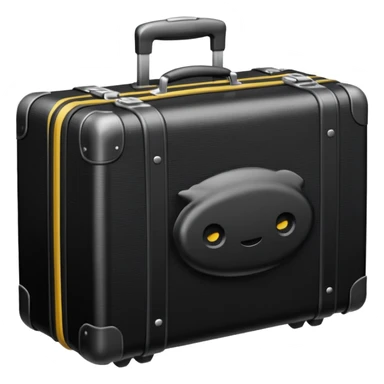 black vacation suitcase sticker