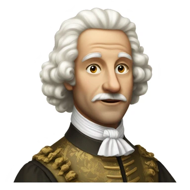 white aristocrat XVII century sticker